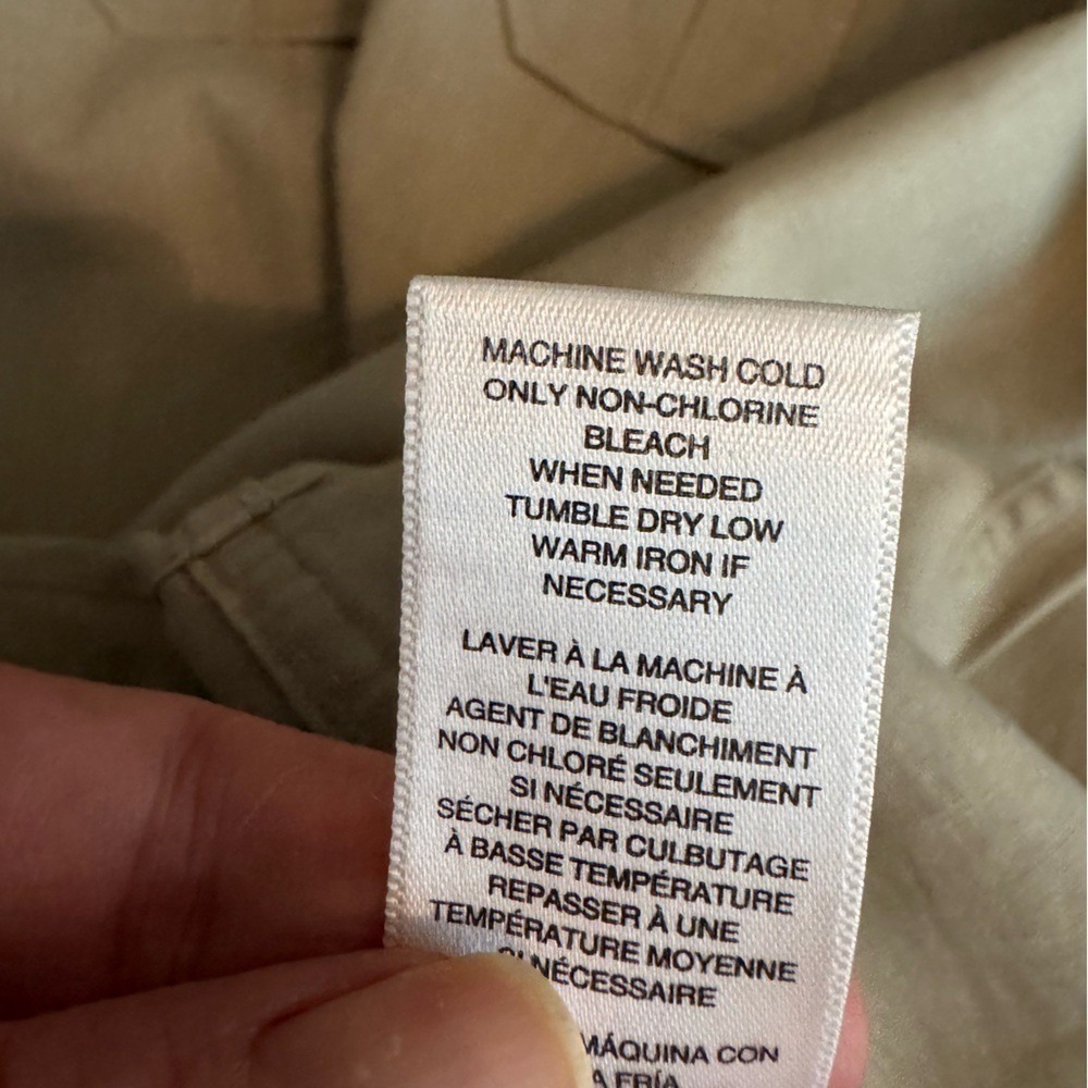 Michael Kors Mens Linen Cotton Safari Button Up Shirt Large Classic Staple - Picture 7 of 8